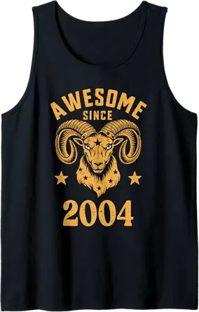 Aries Zodiac Star Sign Awesome Since 2004 Birthday Aries Tank Top - Aries T-Shirt for men