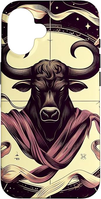 iPhone 16 Taurus, The Bull - Zodiac Astronomy Design Case - Taurus Phone Case for men