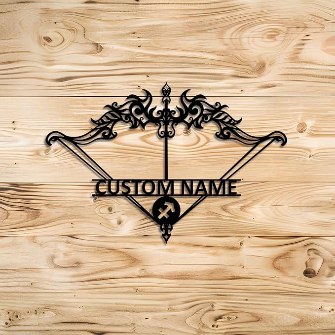 Personalized Name Signs Of The Zodiac Metal Wall Decor,Horoscope Home Decor,Star signs,Custom Shed Metal Decor,Black Metal Wall Art Decor,Personalized Home Metal Signs Plaques (SAGITTARIUS) - Sagittarius Home Decor for men