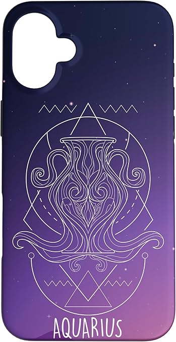 Aquarius Horoscope Zodiac Sign Astrology Birthday Star Gift Case for iPhone 16 Plus - Aquarius Phone Case for men