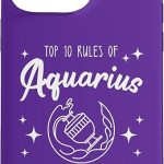 iPhone 15 Pro Max Cute Aquarius Zodiac Sign Birthday Month Case - Aquarius Phone Case for men