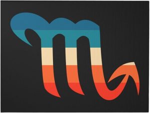 QIKLMMA Unframe Zodiac Sign Scorpio Symbol Wall Art 12x16 Inch Canvas Prints Wall Decor For Home Living Room Bedroom Bathroom - Scorpio Canvas for men