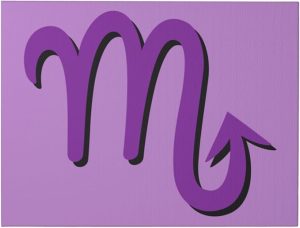 QIKLMMA Unframe Zodiac Sign Scorpio Symbol Wall Art 12x16 Inch Canvas Prints Wall Decor For Home Living Room Bedroom Bathroom - Scorpio Canvas for men