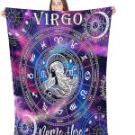 Virgo Personalized Zodiac Throws Blanket Comfort Warmth Soft Cozy Blanket Fleece Blanket Couch Blanket, Zodiac Blanket, Blanket for Gifts, Zodiac Gift - Virgo Blanket for men