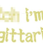 I'm a Sagittarius Banner, Sagittarius Birthday Bunt Sign, Sagittarius Season, 12 Zodiac Constellations Birthday Party Decorations Gold Glitter - Sagittarius Home Decor for men