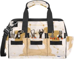 15 Inch Tool Bag 14-Pockets Tool Box Organizer for Men Zodiac Sign Gemini Tool Tote Bag Waterproof Toolbox with Shoulder Strap Heavy Duty Garden Tool Organizer for Mechanic - Gemini Canvas for men