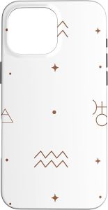 iPhone 16 Pro Max Aquarius Zodiac Print: Celestial Symbolism Case - Aquarius Phone Case for men