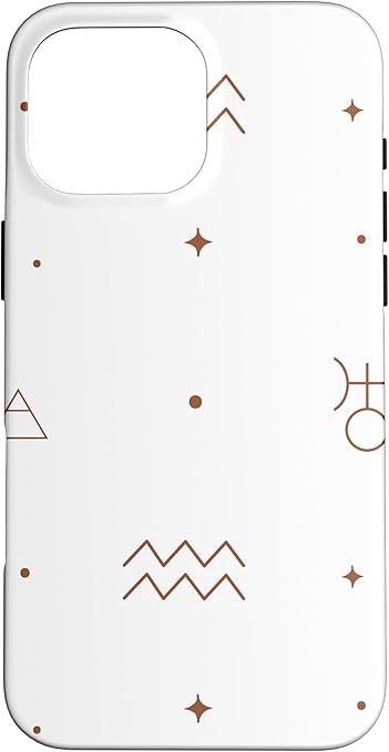 iPhone 16 Pro Max Aquarius Zodiac Print: Celestial Symbolism Case - Aquarius Phone Case for men