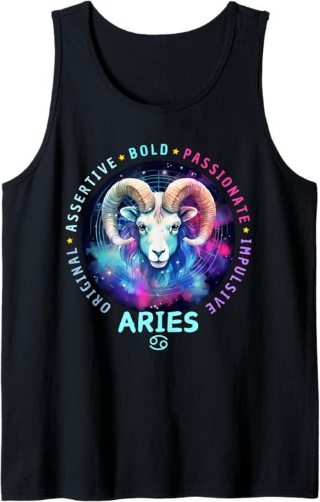 Aries Zodiac Sign Birthday Astrology Tank Top - Aries T-Shirt for men