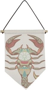 Scorpio Constellation Zodiac Symbol Canvas Flag Hanging Wall Art Decor Banner - Scorpio Canvas for men