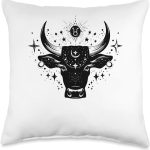 Zodiac Sign Taurus Cosmic Personality Astrology Lovers Throw Pillow - Taurus Pillow for men