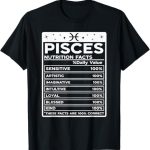 Fun Zodiac Nutrition Value Apparel For Men & Women - Pisces T-Shirt for men