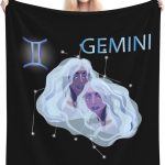 Gemini Zodiac Sign Throw Blanket for Couch 40"x30" Soft Cozy Bed Sofa Chair Blanket Flannel Blankets - Gemini Blanket for men
