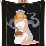 Beautiful Virgo Zodiac Sign Throw Blanket for Couch 80"x60" Soft Cozy Bed Sofa Chair Blanket Flannel Blankets - Virgo Blanket for men