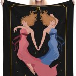 The Beautiful Gemini Sign Throw Blanket for Couch 50"x40" Soft Cozy Bed Sofa Chair Blanket Flannel Blankets - Gemini Blanket for men