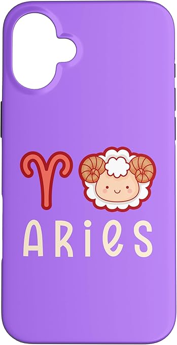 iPhone 16 Plus Aries Zodiac Sign Cute Astrology Case - Aries Phone Case for men