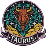 Constellation Taurus Patch – 3.35 inches, Cool Colorful Taurus Zodiac Patch – Embroidered Zodiac Iron On Patches for Backpacks - Taurus for men