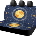 Moon Phase Sun Zodiac Mystic Astrology Car Seat Cover Universal Rear Seat Protector Waterproof Automotive Seat Covers for Most Car Personalized Full Set Rear Bench Covers 47x23x30 Inches - Aquarius Car Seat Cover for men