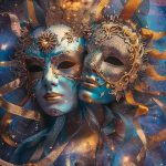 JXAVAXDE Zodiac Sign of Gemini with Masks DIY 5D Diamond Paint Kits for Adults Easy for Beginner Round Full Drill Diamond Art Painting Gems Cross Stitch Mosaic Craft for Home Decor 12x16 inch - Gemini Canvas for men