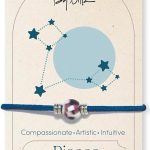 By Lilla Zodiac Bracelet Hair Ties for Women – Handmade No-Damage Hair Tie Bracelet – Boho Element Inspired Jewelry with Luxury Elastic, Gold & Silver Accents for Wrist or Ponytail (PISCES) - Pisces for men