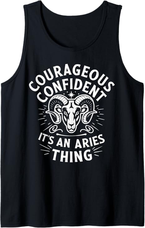 Aries Zodiac Sign Star Astrology Birthday Horoscope Tank Top - Aries T-Shirt for men