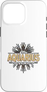 iPhone 16 Pro Max Aquarius Zodiac Sign Star Astrology Birthday Horoscope Case - Aquarius Phone Case for men