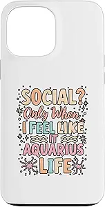 iPhone 13 Pro Max Aquarius Zodiac Sign Star Astrology Birthday Horoscope Case - Aquarius Phone Case for men