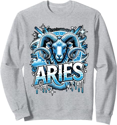 Aries Zodiac Sign Star Astrology Birthday Horoscope Sweatshirt - Aries Sweatshirt for men