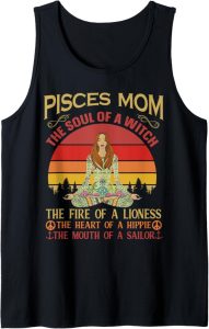 Pisces Mother Astrology Hippie Vibes Retro - Pisces T-Shirt for men