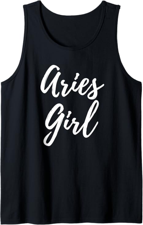 Aries Girl Zodiac Astrological Sign Retro Vintage Tank Top - Aries T-Shirt for men