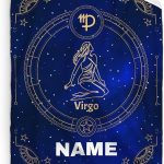 Custom Virgo Blanket, Constellations Blankets, Virgo Gifts, 40" X 30" Soft Fuzzy Throw for Constellations Lovers, Warm Flannel Throws for Chair, Pet House - Virgo Blanket for men