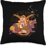Zodiac Astrology Star Sign Taurus Girl Throw Pillow - Taurus Pillow for men