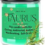 12 Constellations Scented Taurus Gift Taurus 7oz Rosemary Scented Candle Taurus Zodiac Sign Gift Inspirational Horoscope Spiritual Gift (Candle-Taurus) - Taurus for men