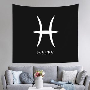 TIPKMRLE Pisces Sign Tapestry Wall Decoration Large Tapestry, For Home Decor, Bedroom Decor, Party Decor 60 * 51 Inch - Pisces Home Decor for men