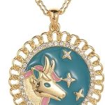 Zodiac Necklace for Women 18K Gold Astrology Jewelry Enamel Constellation Pendant CZ Pearl Jewelry Birthday Gifts for Women,Necklace for Wife Daughter Mom and Sister - Taurus Products for men