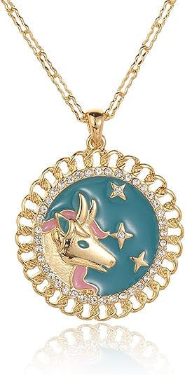 Zodiac Necklace for Women 18K Gold Astrology Jewelry Enamel Constellation Pendant CZ Pearl Jewelry Birthday Gifts for Women,Necklace for Wife Daughter Mom and Sister - Taurus Products for men