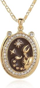 Zodiac Necklace for Women 18K Gold Astrology Jewelry Enamel Constellation Pendant CZ Pearl Jewelry Birthday Gifts for Women,Necklace for Wife Daughter Mom and Sister - Scorpio Accessories for men