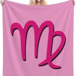 Zodiac Sign Virgo Symbol Throw Blanket for Couch 40"x30" Soft Cozy Blanket Lightweight Flannel Blanket - Virgo Blanket for men