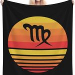 Zodiac Sign Virgo Symbol Throw Blanket for Couch 40"x30" Soft Cozy Blanket Lightweight Flannel Blanket - Virgo Blanket for men
