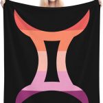 Zodiac Sign Gemini Symbol Throw Blanket for Couch 50"x40" Soft Cozy Blanket Lightweight Flannel Blanket - Gemini Blanket for men