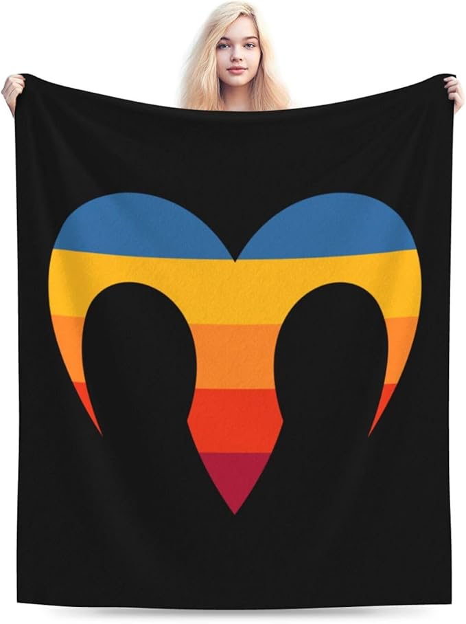 Zodiac Sign Aries Symbol Throw Blanket for Couch 50"x40" Soft Cozy Blanket Lightweight Flannel Blanket - Aries Blanket for men