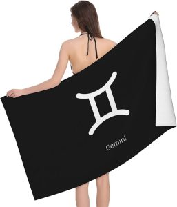 Gemini Sign Beach Towels Large Quick Drying Sand Free Beach Towel, for Beach, Swimming Pool, Camping - Gemini Blanket for men