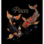 Pisces Zodiac Sign Canvas Wall Art Print Poster with Scroll Framed Ready to Hanger Decor for Bedroom Living Room Office - Pisces Canvas for men