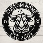 Custom Constellation Metal Sign - Taurus Zodiac Wall Art - Personalized Star Sign Decor for Home, Bedroom, or Office - Unique Astrology Gift for Zodiac Lovers, Birthdays, or Special Occasions - Taurus Products for men
