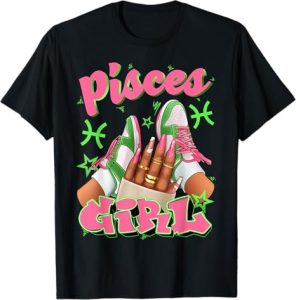 Birthday Queen Women Girls Sneakers Zodiac Sign - Pisces T-Shirt for men