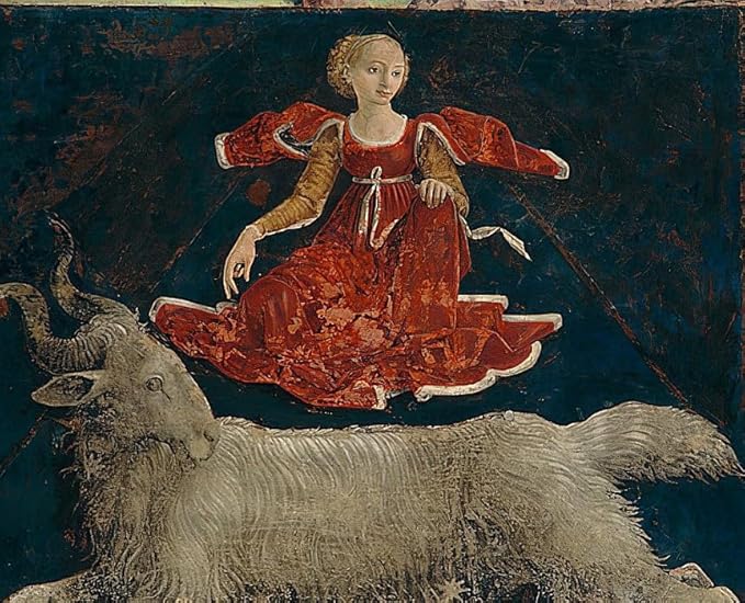 WALLKiART Aesthetic Poster Wall Art on Canvas Wall Art Painting Aries Zodiacal Sign From the Month of March by Francesco Del Cossa Art Print Images for Home Decor 60x90cm - Aries Canvas for men