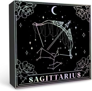 Sagittarius Gifts For Women, Zodiac Gifts For Women, Sagittarius Gifts, Wooden Box Sign with Sagittarius Sign, Astrology Gift For Women Friend Bestie, Birthday Zodiac Gifts, Horoscope Spiritual Gifts - Sagittarius Home Decor for men