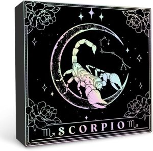 Scorpio Gifts For Women, Zodiac Gifts For Women, Scorpio Gifts, Wooden Box Sign with Scorpio Signs, Astrology Gifts For Women Friend Bestie, Birthday Zodiac Gifts, Horoscope Spiritual Gifts - Scorpio Canvas for men