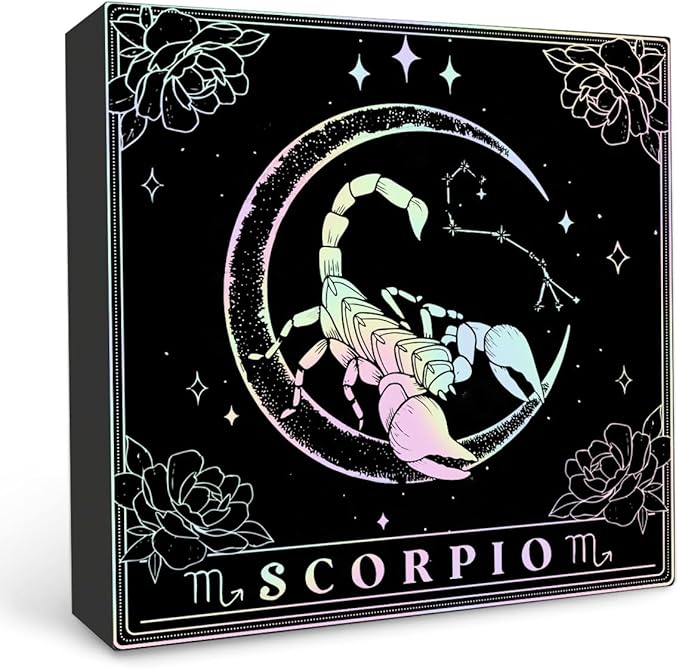 Scorpio Gifts For Women, Zodiac Gifts For Women, Scorpio Gifts, Wooden Box Sign with Scorpio Signs, Astrology Gifts For Women Friend Bestie, Birthday Zodiac Gifts, Horoscope Spiritual Gifts - Scorpio Canvas for men