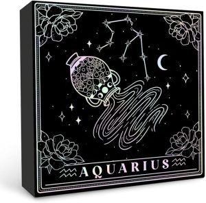 Aquarius Gifts For Women, Zodiac Gifts For Women, Aquarius Gifts, Wooden Box Sign with Aquarius Signs, Astrology Gifts For Women Friend Bestie, Birthday Zodiac Gifts, Horoscope Spiritual Gifts - Aquarius Mug for men